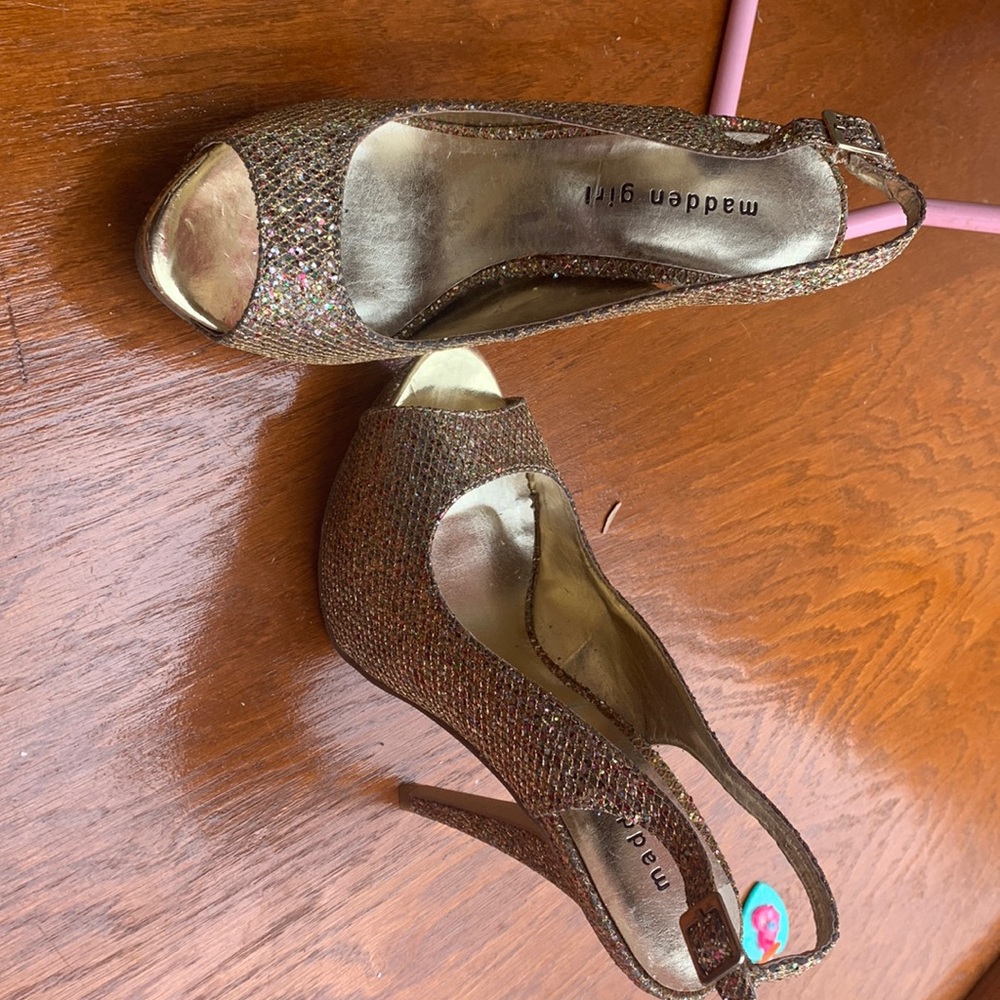 Sparkly Madden Girl Jassperr Heels, Size 8